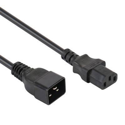 Construction C19 to IEC C19 - C20 16a Power Extension Jumper Lead / Cable, Plug Socket, 2.5m C13 Mains Cord C14 to C19 Lockable Power Cable