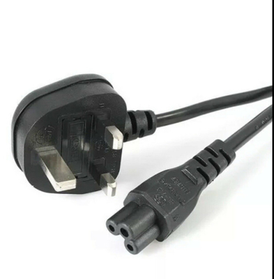 Underground 3 pin UK three-plug power cord, Three-core plum tail notebook power cable/lead/cord for laptop adapter
