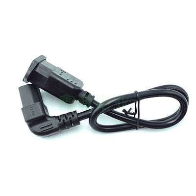 Power Station All copper ear C14 pin male power cord C15 right angle 90 degree elbow hoe Pinzi tail power extension