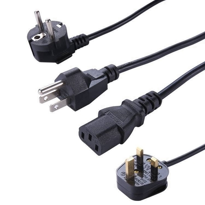 Euro Home Appliance Gray 2 Pin Power Cord 220V AC Cable 1.8M Black With Copper For Computer 15M 18M High Quality Eu Plug