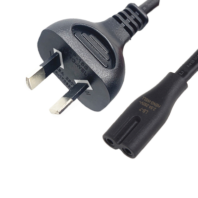 Consumer Electronics Heng-Well SAA C7 Connector 2 Pin Male Female Extension Cord Australia Electrical Cord