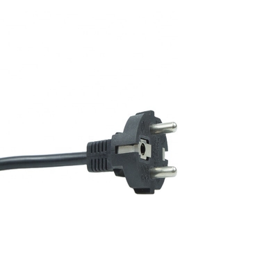 Home Appliance PVC/RUBBER Black Electrical Cable EU Pipe Core Twin Silicon 3 Pin Power Cord Plug Wall