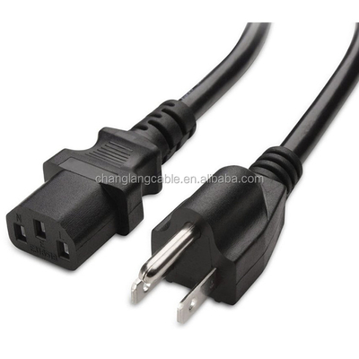 6 Feet 6FT Industrial 3 US Prong AC Power Plug Adapter Black Cable Cord For Desktop/PC Laptop Printers/Monitors